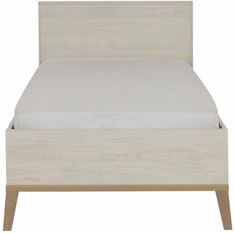 M&S – Lit simple 120x190 cm châtaignier – Structure en hêtre massif – Épaisseur 25mm pour solidité – Design moderne et élégant (1/5)