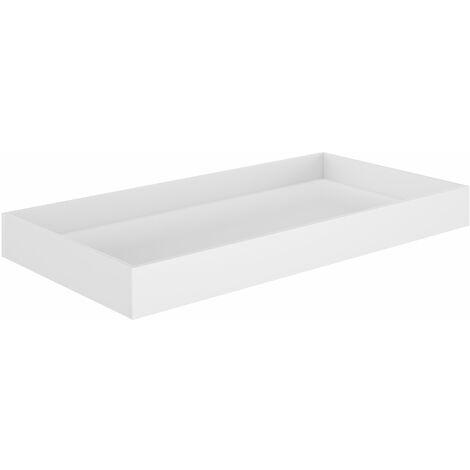 Tiroir de rangement 140 cm – Blanc – Sur roulettes pour lit 70x140 cm – Espace de rangement optimisé pour vêtements et jouets – Galipette