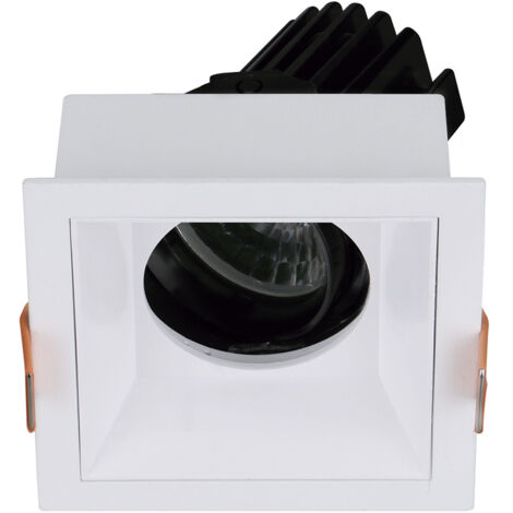 Empotrable techo tilt VIP2 Square Round DALI LED COB 10.10W 1031lm(792lm) CRI97 4000K 28º Blanco Blanco (1/2)
