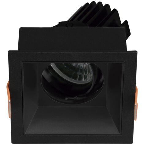 Empotrable techo tilt VIP2 Square Round LED COB 10.10W 1031lm(782lm) CRI97 4000K 50º Negro Negro (1/2)