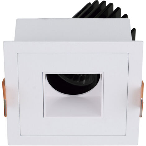 Empotrable techo tilt VIP3 Square Square LED COB 4.70W 650lm(502lm) CRI90 2700K 38º Blanco Blanco (1/2)