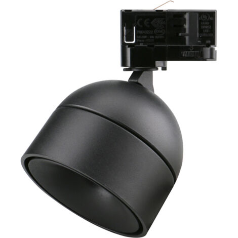 Proyector carril tilt UKU2 Corte de fase L,C LED COB 7W 881lm(728lm)/913lm(712lm)/954lm(759lm) CRI90 2700K/3000K/4000K 36º Negro Negro (1/4)