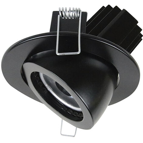 Empotrable techo tilt MINI LUNA Redondo ajustable DALI LED COB 4.70W 650lm(502lm) CRI90 2700K 38º Negro (1/2)