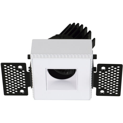Empotrable techo tilt VIP3T Square Square LED COB 10.10W 1031lm(801lm) CRI97 4000K 18º Blanco Blanco (1/2)