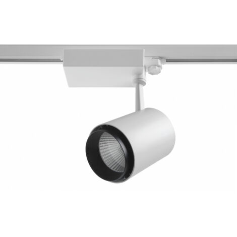 Proyector carril tilt LIRA LED COB 41W 3045lm CRI80 3000K 40º Blanco (1/5)
