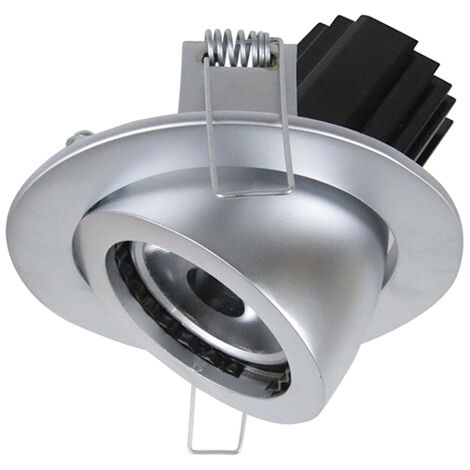 Empotrable techo tilt MINI LUNA Adjustable Round LED COB 10.10W 949lm(799lm) CRI97 3000K 38º Cromo mate (1/2)