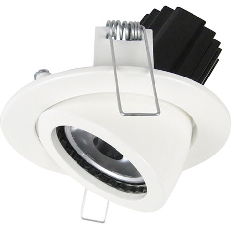 Empotrable techo tilt MINI LUNA Adjustable Round Corte de fase L,C LED COB 4.70W 719lm(555lm) CRI90 4000K 38º Blanco (1/2)