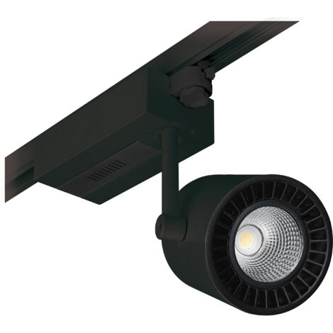 Proyector carril tilt PROTEUS LED COB 38W 2800lm CRI80 3000K 60º Negro (1/5)