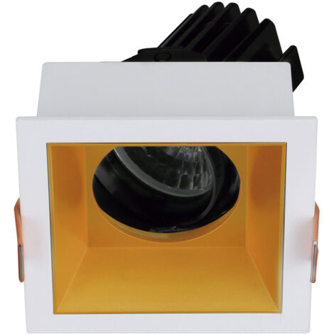 Empotrable techo tilt VIP2 Square Round LED COB 4.70W 680lm(525lm) CRI90 3000K 38º Blanco Oro (1/2)