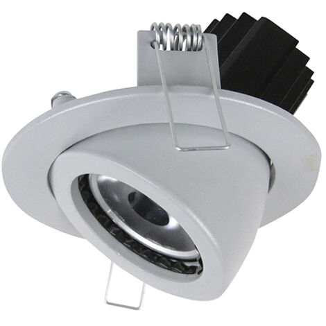 Empotrable techo tilt MINI LUNA Adjustable Round Corte de fase L,C LED COB 4.70W 719lm(494lm) CRI90 4000K 50º Gris (1/2)