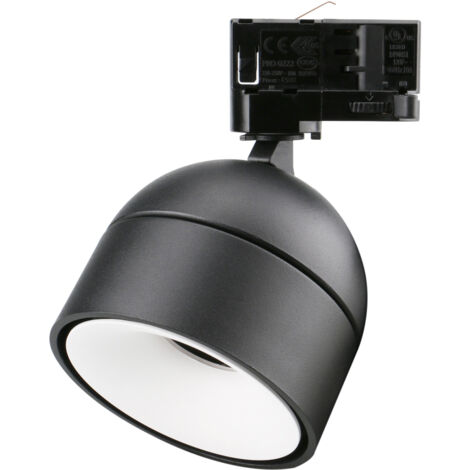 Proyector carril tilt UKU2 Corte de fase L,C LED COB 7W 881lm(684lm)/913lm(659lm)/954lm(701lm) CRI90 2700K/3000K/4000K 60º Negro Blanco (1/4)