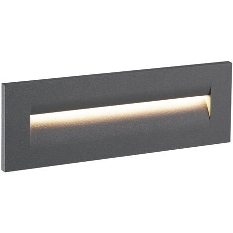 Empotrable pared AMBERES IP65 LED SMD 9W 760lm(190lm) CRI80 3000K 42º Antracita
