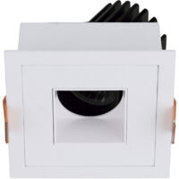 Empotrable techo tilt VIP3 Square Square DALI LED COB 15.60W 1940lm(1480lm) CRI90 2700K 18º Blanco Blanco