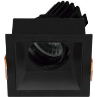 Empotrable techo tilt VIP2 Square Round CASAMBI LED COB 15.60W 2145lm(1566lm) CRI90 4000K 18º Negro Negro
