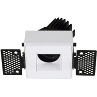 Empotrable techo tilt VIP3T Square Square 1-10V,Push LED COB 10.60W 1376lm(934lm) CRI90 3000K 50º Blanco Blanco