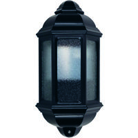 Aplique clásico MEDI Tinted glass IP44 E27 42W Negro
