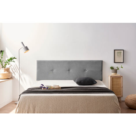 Tête de Lit Tapisée NAPOLI Aqualine 145x50x5 cm - Moonia (1/3)