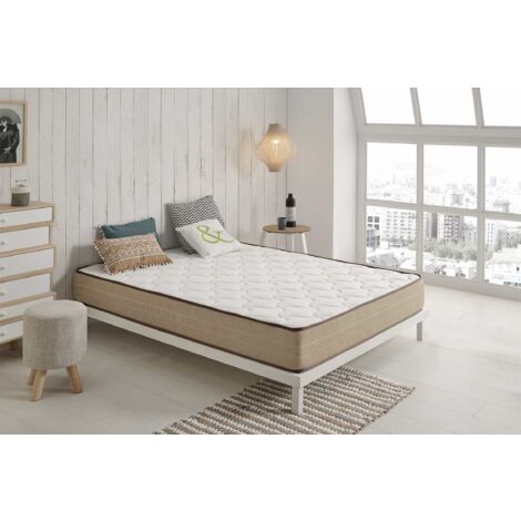 Moonia – Matelas enfant en bambou 21 cm 140x190 cm – Technologie Duo-System avec fermeté moyenne et haute – 100% antibactérien et anti-allergique (1/4)