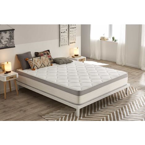Moonia – Matelas ressorts ensachés 140 x 190 cm – Épaisseur 22 cm – Dureté moyenne – 9 zones de confort – Système anti-humidité FlowSpring