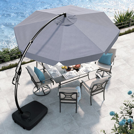 grand patio umbrella base sunbrella cantilever | 12 foot offset umbrella Fill our offset umbrella bases with sand GRAND PATIO 11 FT 12