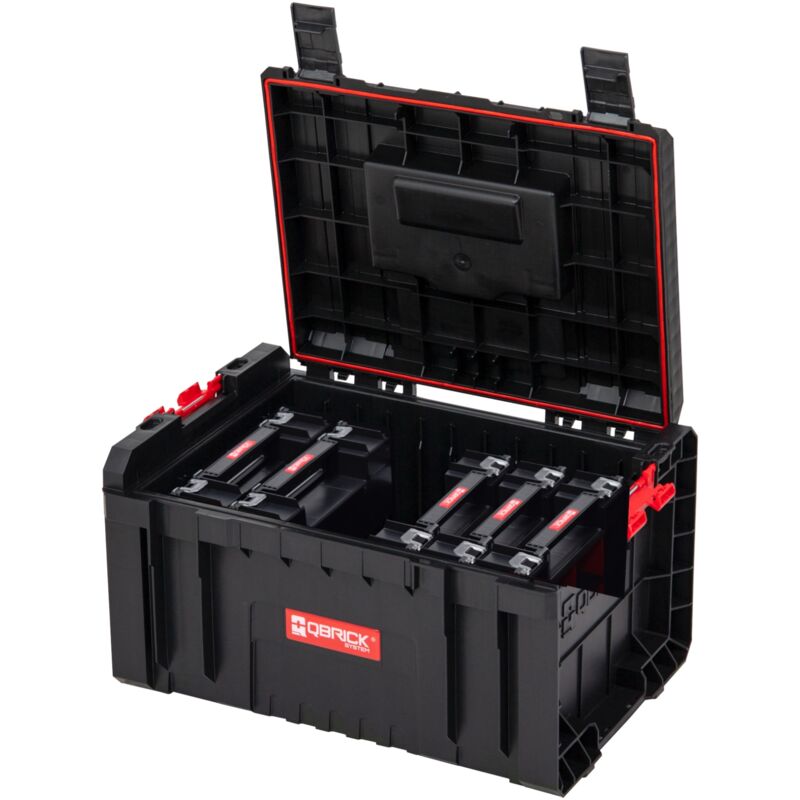 Werkzeugkoffer mit Griff QBRICK System PRO Toolbox Werkzeugkiste schwarz