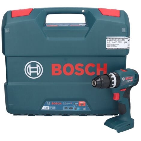Ladegerät Bosch GSB 18V-45 - 45 Schlagbohrschrauber Brushless V Akku ohne ohne Professional + 18 L-Case Nm Akku,