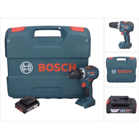 Bosch GSR 18V-55 Professional Akku Brushless 18 Akku Bohrschrauber ohne V Ah - 2,0 + Nm 1x 55 Ladegerät + L-Case