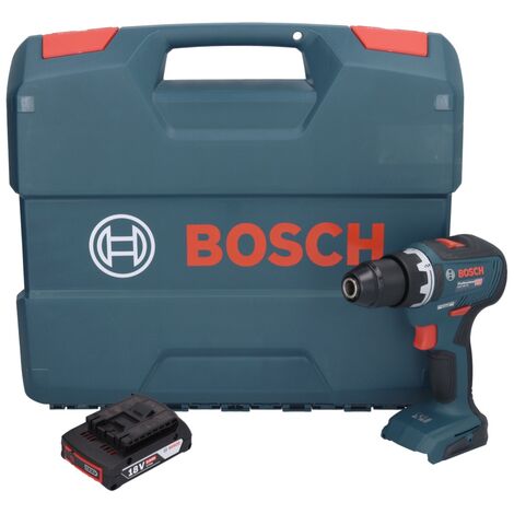 Bosch GSR 18V-55 Professional Akku Ah - V Bohrschrauber + 2,0 ohne Brushless 18 L-Case + 55 Ladegerät Akku Nm 1x