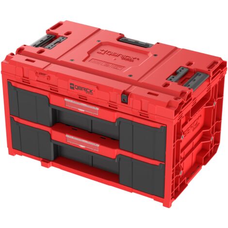 Qbrick System ONE Drawer 2 Toolbox 2.0 RED Ultra HD Custom Werkzeugbox 587 x 380 x 340 mm 29 l mit zwei Schubladen (1/5)