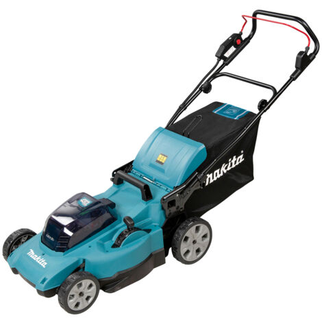 Makita DLM 480 PT2 Akku Rasenmäher 36 V ( 2x 18 V ) 48 cm 62 l + 2x Akku 5,0 Ah + Ladegerät