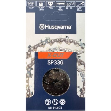 Husqvarna X CUT SP33G Sägekette Ersatzkette Halb Meißel 1,3 mm 33 cm ( 581643172 )