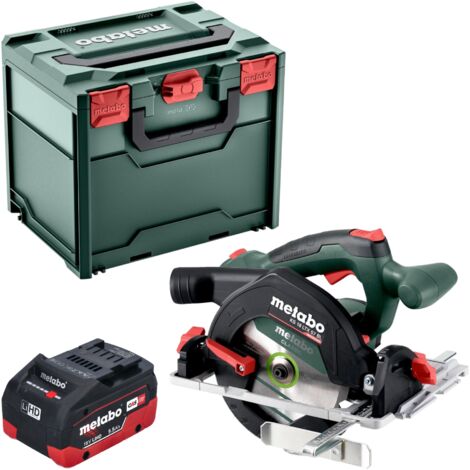 Metabo KS 18 LTX 57 BL Akku Handkreissäge 18 V 57 mm + 1x LiHD Akku 5,5 Ah + Metabox - ohne Ladegerät (1/5)