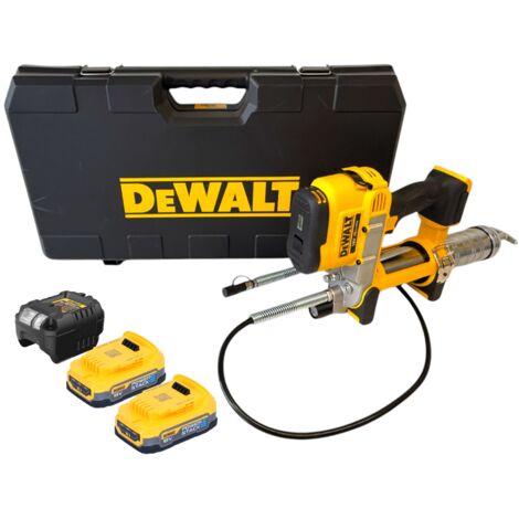 DeWalt DCGG 571 E2K Akku Fettpresse 18 V + 2x Powerstack Akku 1,7 Ah + Ladegerät (1/5)