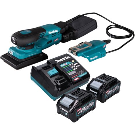 Makita BO 005 CGM201 Akku Schwingschleifer 40 V max. 80 x 130 mm 3,0 mm Hub Brushless + 2x Akku 4,0 Ah + Ladegerät (1/5)