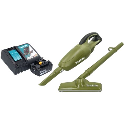 Makita DCL 180 RTO Akku Staubsauger 18 V 0,65 l Olive Outdoor Adventure Serie + 1x Akku 5,0 Ah + Ladegerät (1/5)