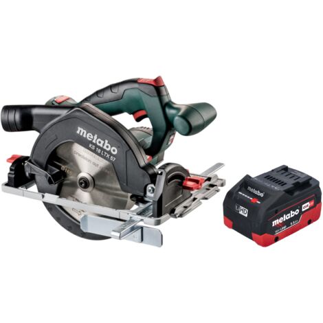 Metabo KS 18 LTX 57 Akku Handkreissäge 18 V 165 mm + 1x LiHD Akku 5,5 Ah - ohne Ladegerät (1/5)