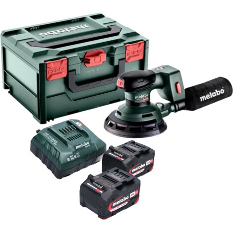 Metabo SXA 18 LTX 150 BL Akku Exzenterschleifer 18 V 150 mm Brushless + 2x Akku 4,0 Ah + Ladegerät + metaBOX