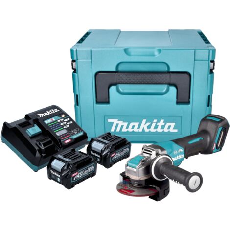Makita GA 047 GD201 Akku Winkelschleifer 40 V max. 125 mm X-LOCK Brushless + 2x Akku 2,5 Ah + Ladegerät + Makpac (1/5)