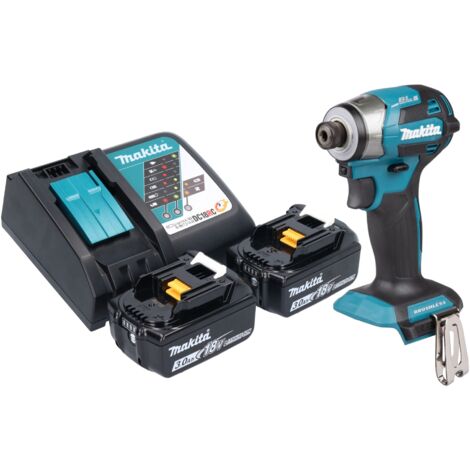 Makita DTD 173 RF Akku Schlagschrauber 18 V 180 Nm 1/4“ Brushless + 2x Akku 3,0 Ah + Ladegerät (1/5)