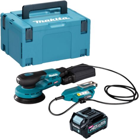 Makita BO 001 CGD101 Akku Exzenterschleifer 40 V max. 125 mm 5,0 mm Hub Brushless + 1x Akku 2,5 Ah + Makpac - ohne Ladegerät