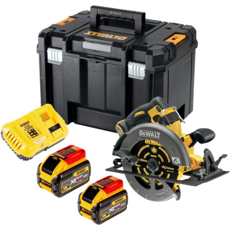 DeWALT DCS 578 X2T Akku Kreissäge 54V XR FlexVolt 190 mm Brushless + 2x Akku 9,0 Ah + Ladegerät + TSTAK (1/5)