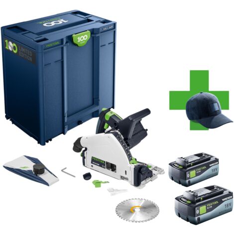 Festool TSC 55 KEB-Basic 100Y Limited Edition Akku Tauchsäge 18 / 36 V ( 2x 18 V ) 160 mm Brushless + 2x Akku 8,0 Ah + Systainer - ohne Ladegerät (1/5)