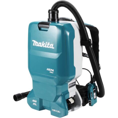Makita DVC665ZU Akku-Rucksackstaubsauger 2x18V mit Bluetooth Solo