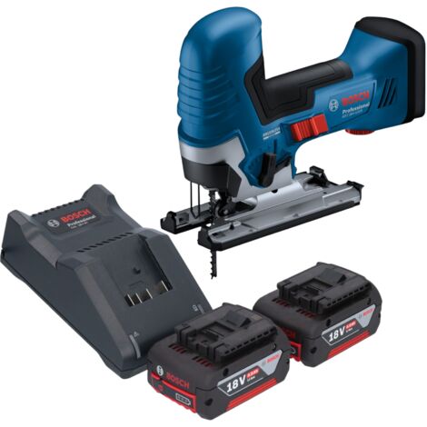 Bosch GST 18V-125 S Professional Akku Stichsäge 18 V 125 mm Brushless + 2x Akku 4,0 Ah + Ladegerät