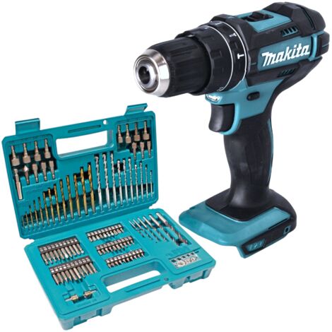 Makita DHP 482 Z Akku Schlagbohrschrauber 18 V 62 Nm + 102 tlg. Bit Bohrer Set - ohne Akku, ohne Ladegerät (1/4)