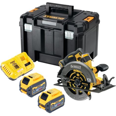 DeWALT DCS 578 T2T Akku Kreissäge 54V XR FlexVolt 190 mm Brushless + 2x Akku 6,0 Ah + Ladegerät + TSTAK (1/5)