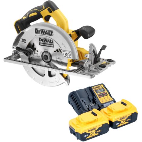 DeWalt DCS 572 P2 Akku Handkreissäge 18 V 184 mm Brushless + 2x Akku 5,0 Ah + Ladegerät (1/4)