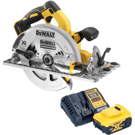 DeWalt DCS 572 P1 Akku Handkreissäge 18 V 184 mm Brushless + 1x Akku 5,0 Ah + Ladegerät (1/4)