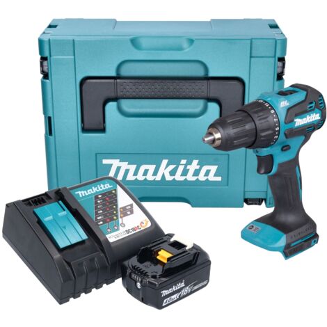 Makita DHP 490 RM1J Akku Schlagbohrschrauber 18 V 65 Nm Brushless + 1x Akku 4,0 Ah + Ladegerät + Makpac (1/5)