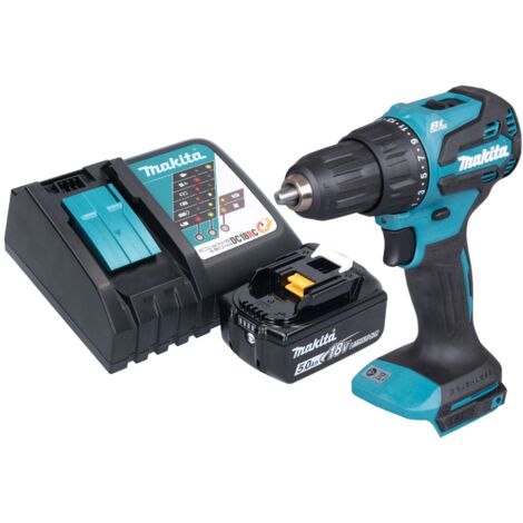 Makita DHP 490 RT1 Akku Schlagbohrschrauber 18 V 65 Nm Brushless + 1x Akku 5,0 Ah + Ladegerät (1/5)
